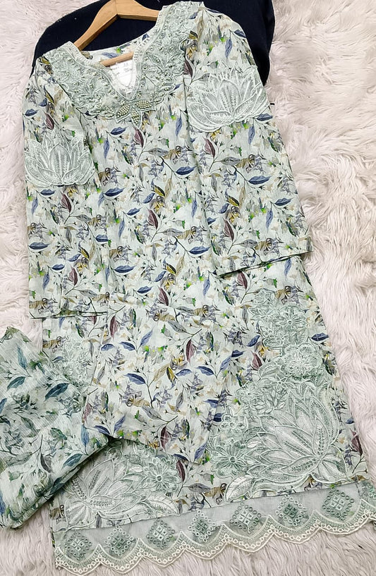 3 PIECE - EMBROIDERED LAWN SUIT