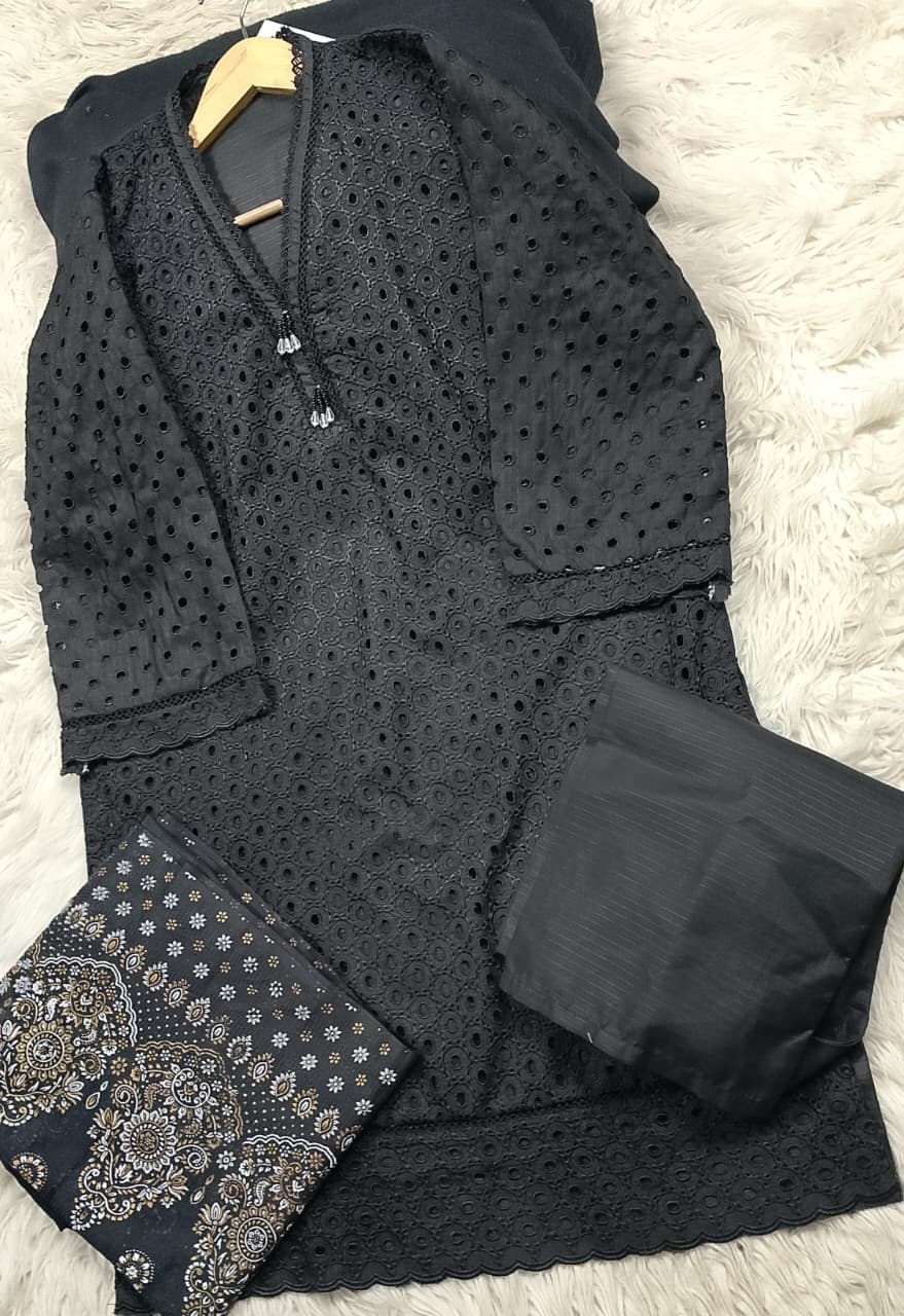 3 PIECE - EMBROIDERED LAWN SUIT