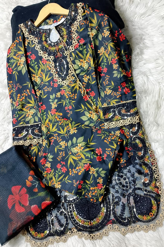 3 PIECE - EMBROIDERED LAWN SUIT
