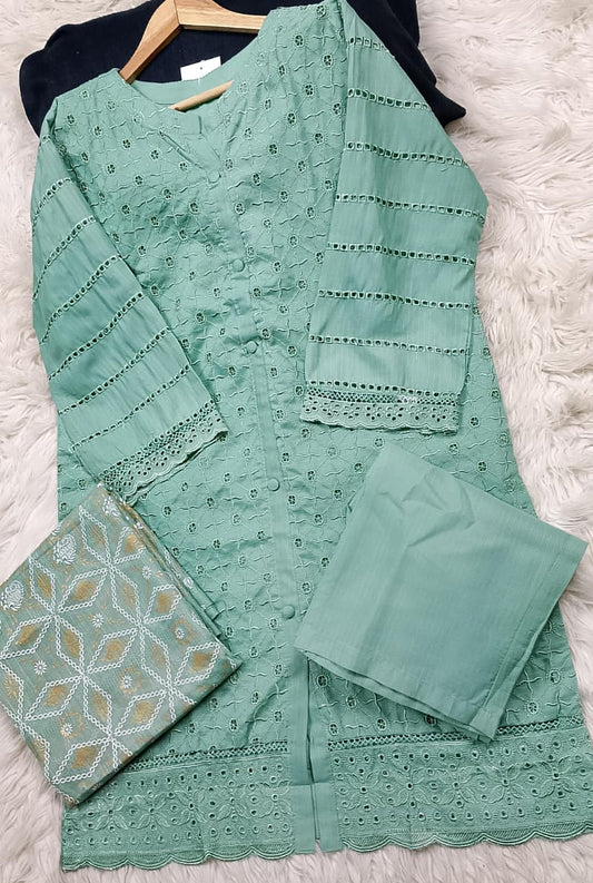 3 PIECE - EMBROIDERED LAWN SUIT