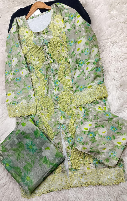 3 PIECE - EMBROIDERED LAWN SUIT
