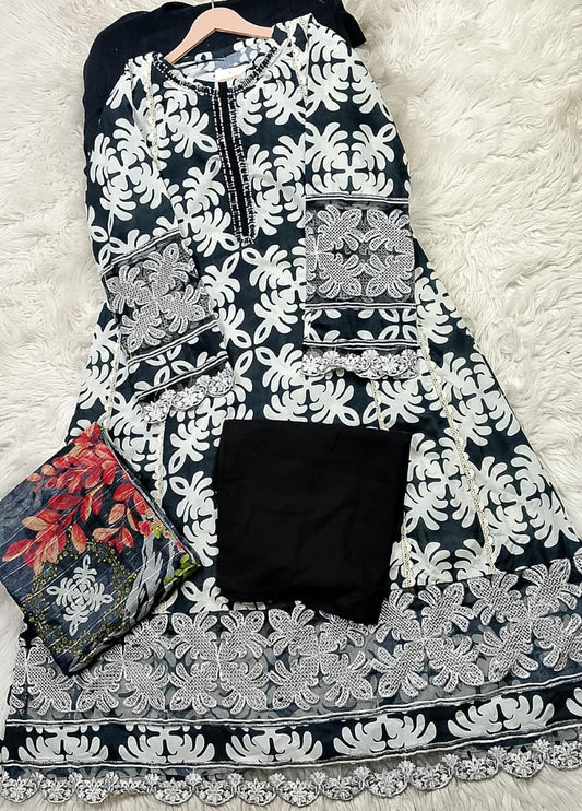 3 PIECE - EMBROIDERED LAWN SUIT