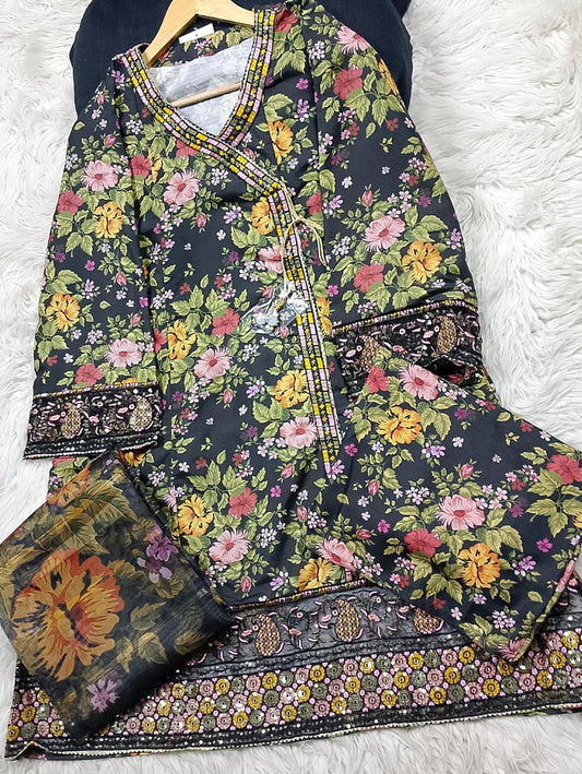 3 PIECE - EMBROIDERED LAWN SUIT