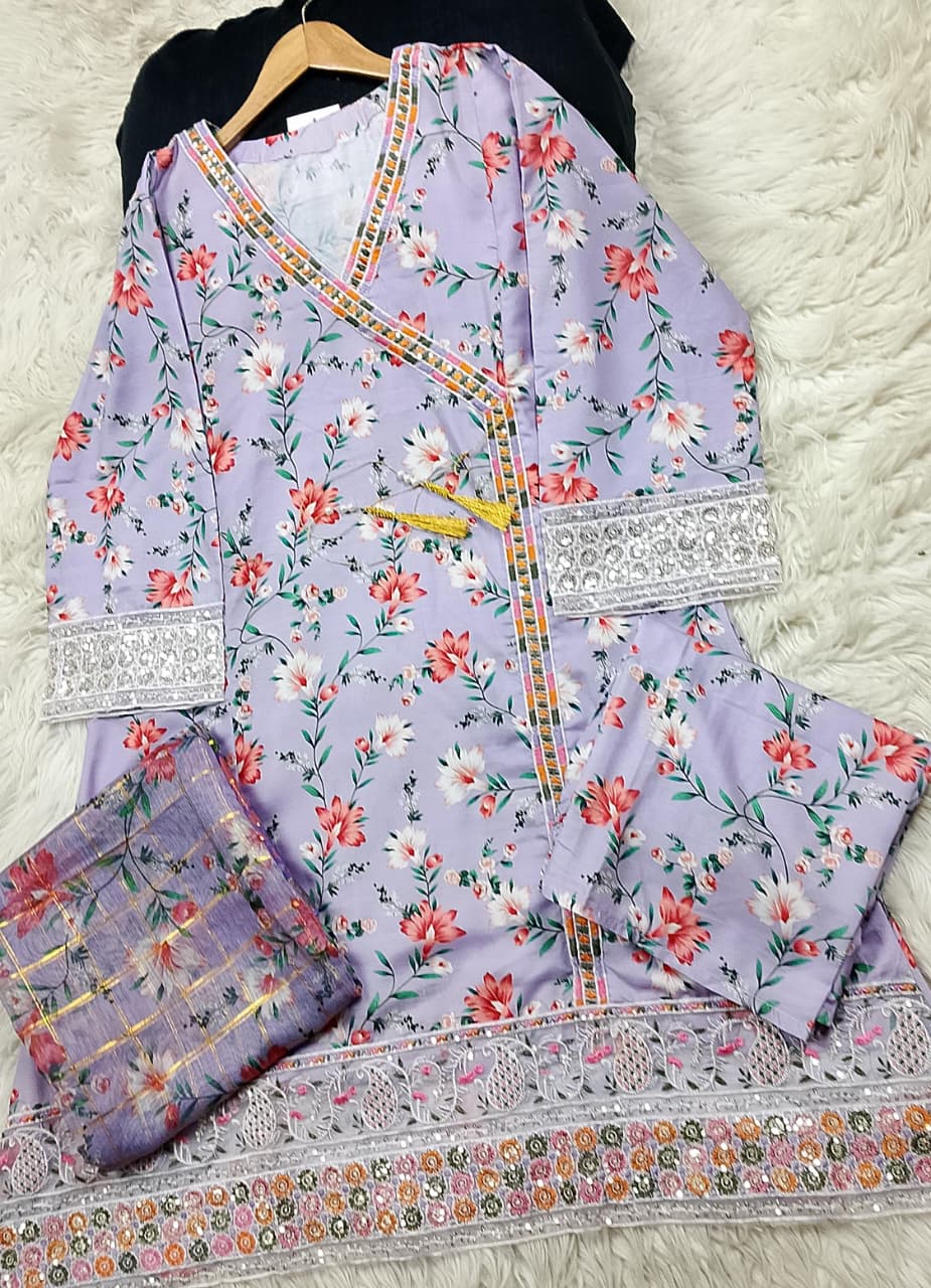 3 PIECE - EMBROIDERED LAWN SUIT