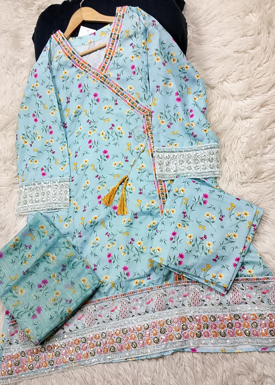 3 PIECE - EMBROIDERED LAWN SUIT