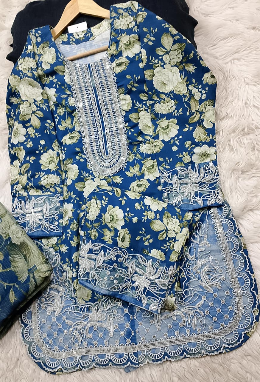 3 PIECE - EMBROIDERED LAWN SUIT