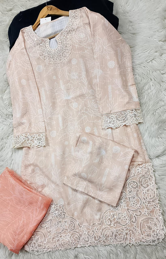 3 PIECE - EMBROIDERED LAWN SUIT