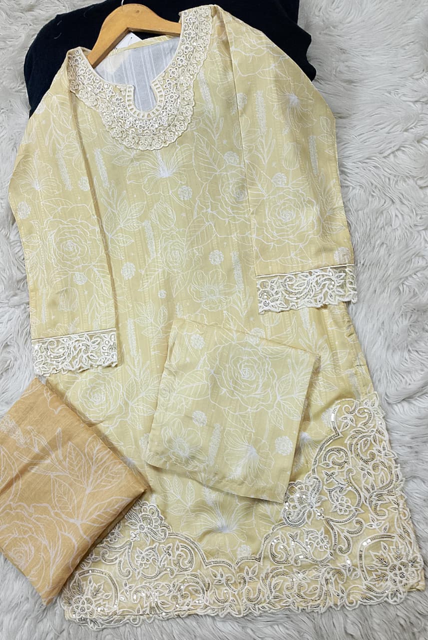 3 PIECE - EMBROIDERED LAWN SUIT