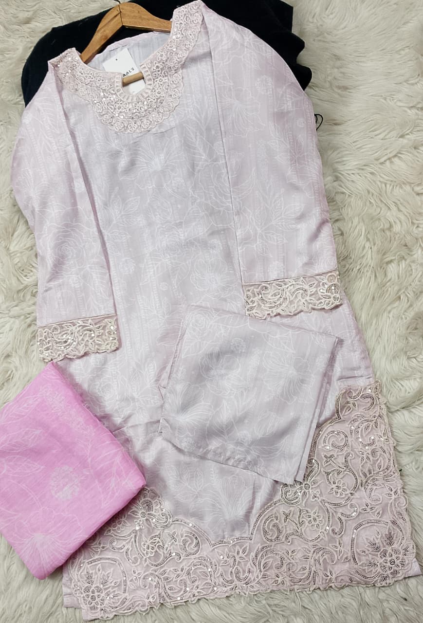 3 PIECE - EMBROIDERED LAWN SUIT
