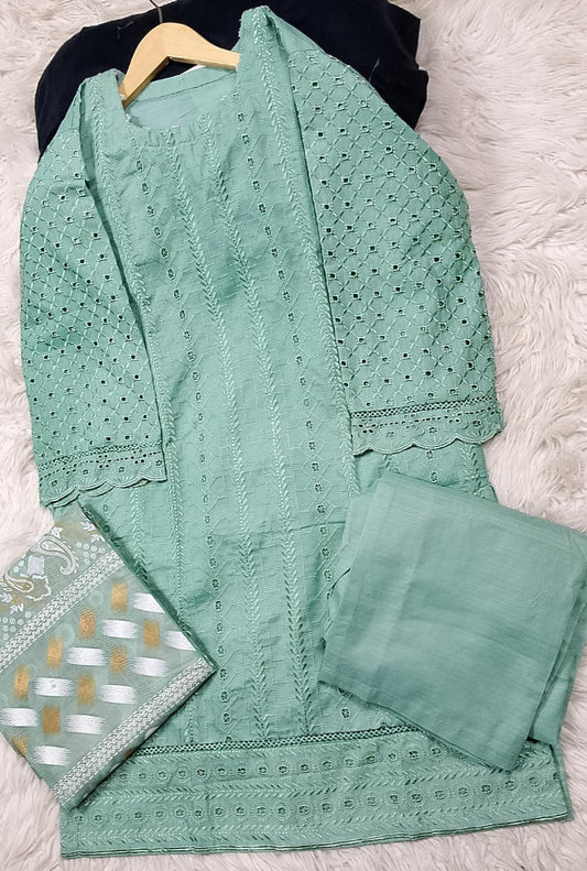 3 PIECE - EMBROIDERED LAWN SUIT