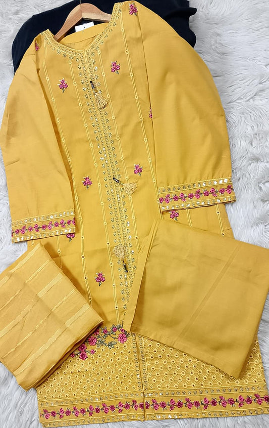3 PIECE - EMBROIDERED LAWN SUIT