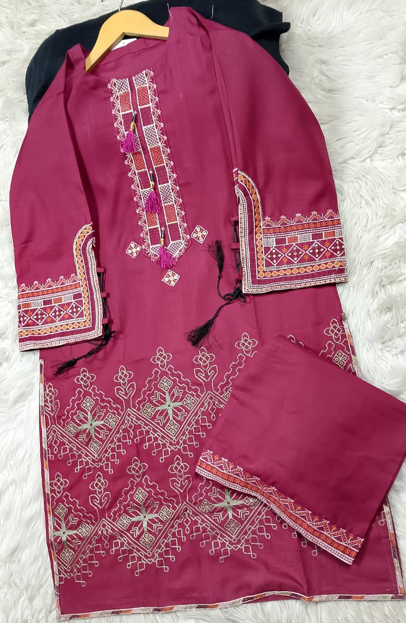 2 PIECE - EMBROIDERED LAWN SUIT