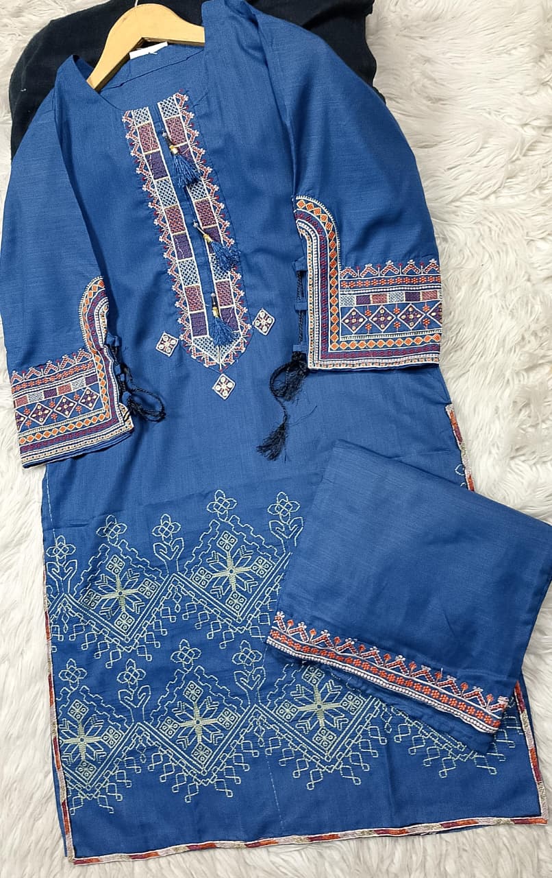 2 PIECE - EMBROIDERED LAWN SUIT