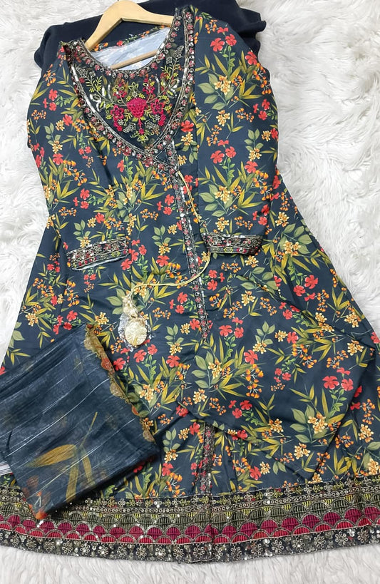 3 PIECE - EMBROIDERED LAWN SUIT