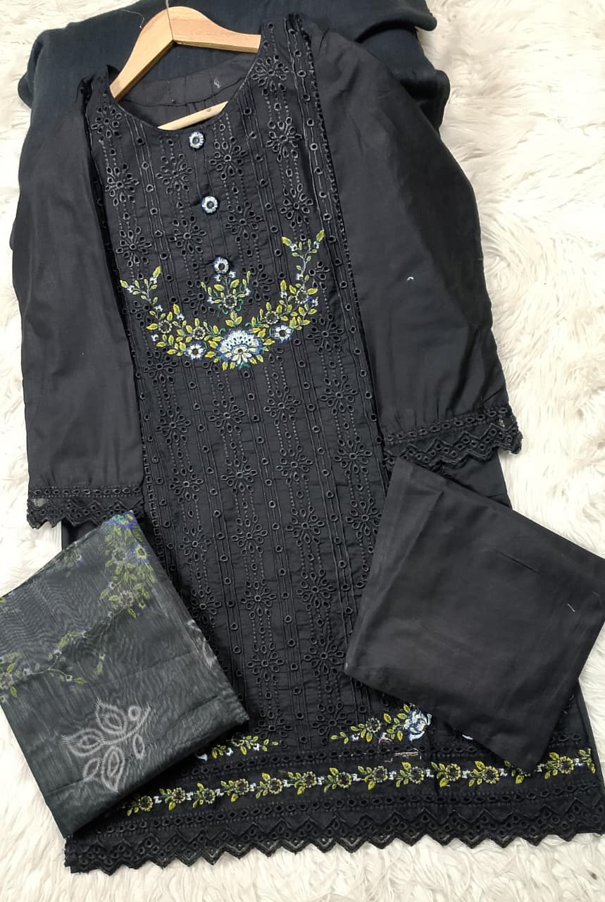 3 PIECE - EMBROIDERED LAWN SUIT