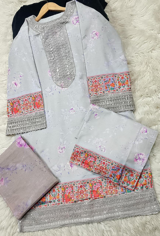 3 PIECE - EMBROIDERED LAWN SUIT