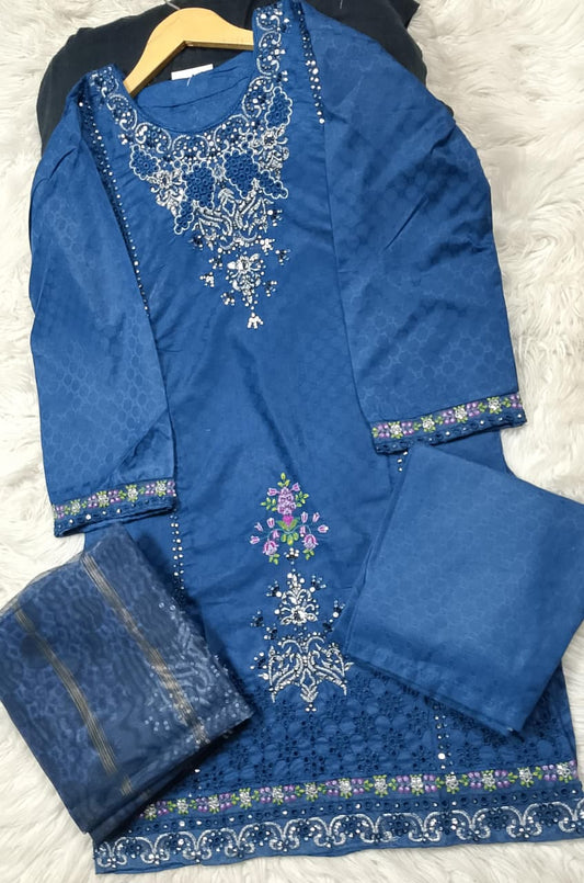 3 PIECE - EMBROIDERED LAWN SUIT
