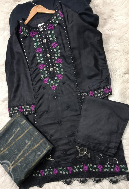 3 PIECE - EMBROIDERED LAWN SUIT