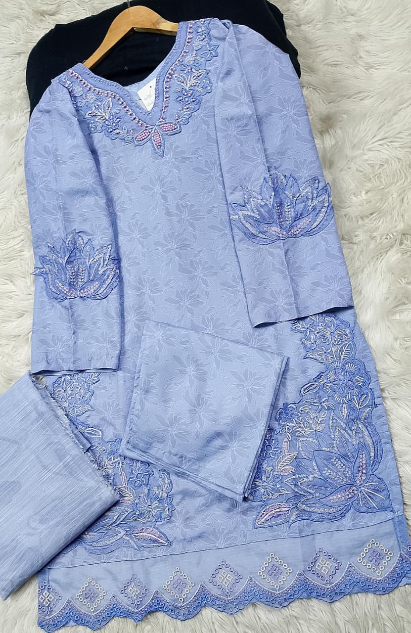 3 PIECE - EMBROIDERED LAWN SUIT