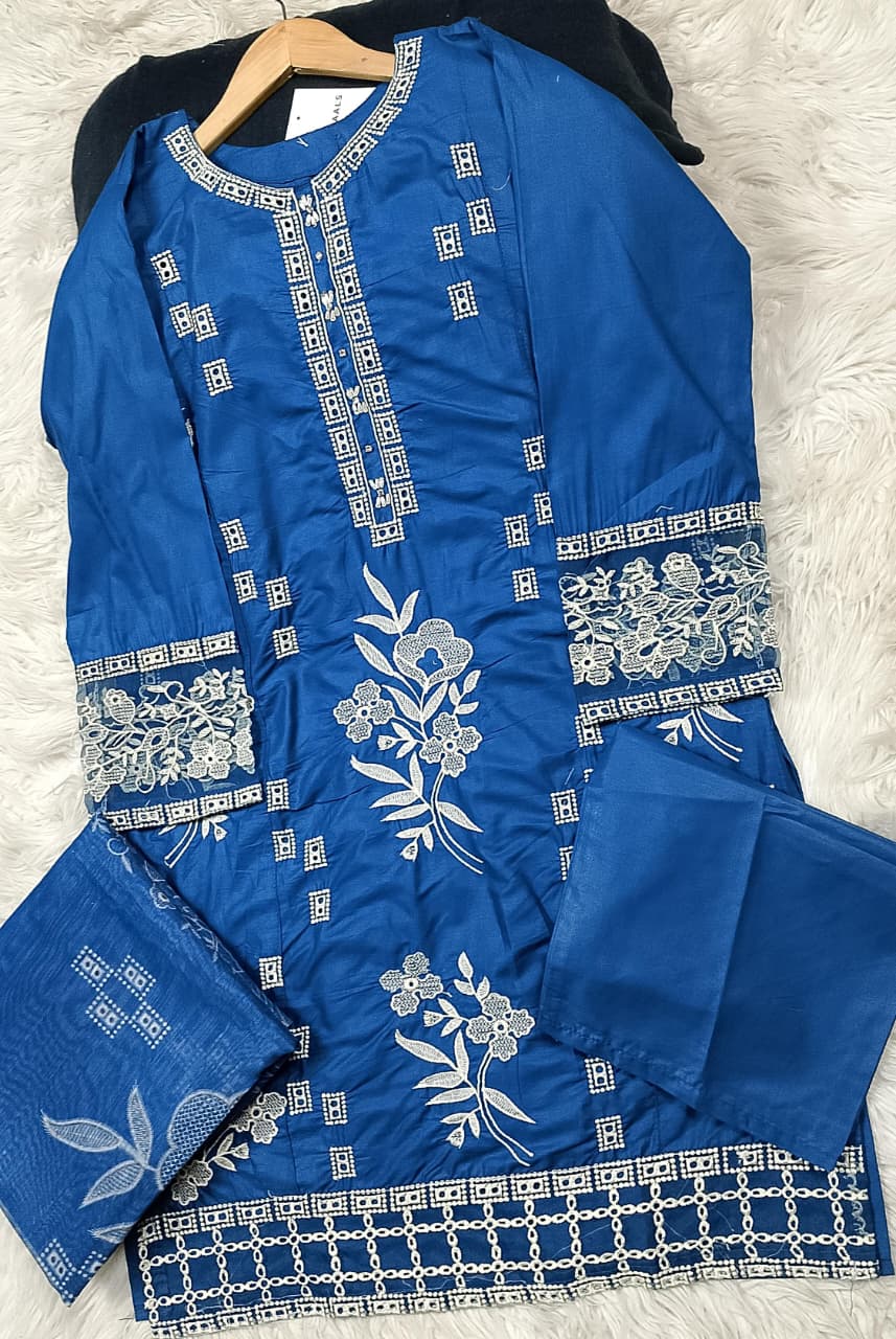 3 PIECE - EMBROIDERED LAWN SUIT