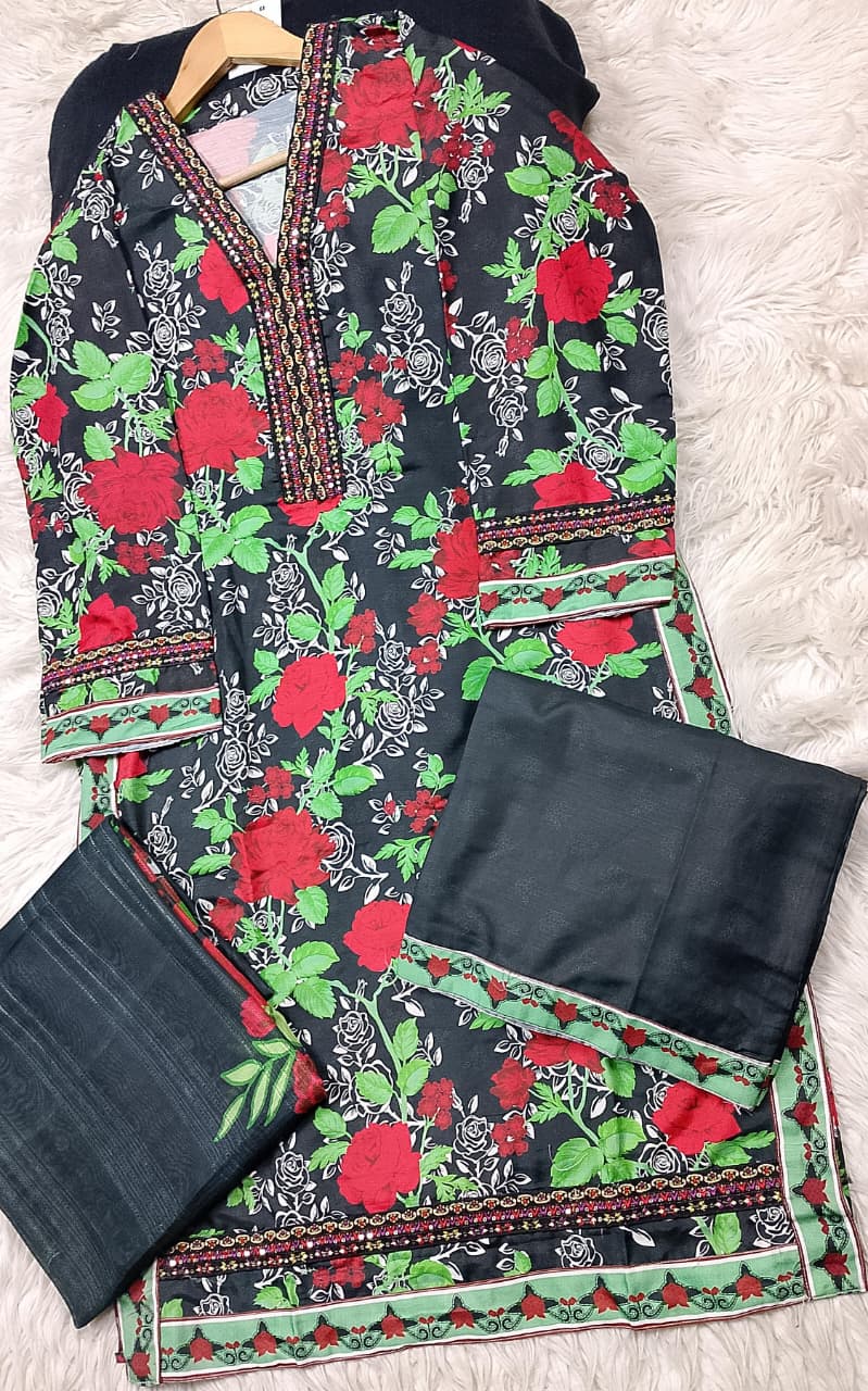 3 PIECE - EMBROIDERED LAWN SUIT