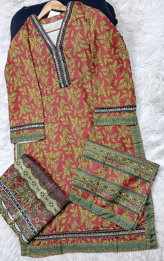 3 PIECE - EMBROIDERED LAWN SUIT