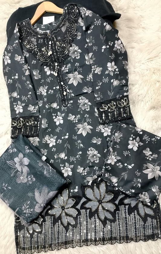 3 PIECE - EMBROIDERED LAWN SUIT