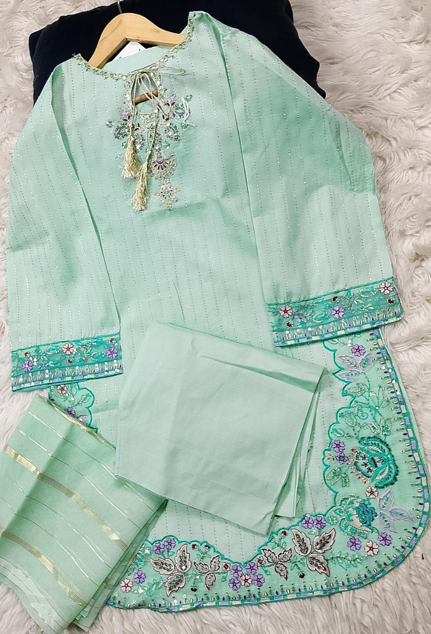 3 PIECE - EMBROIDERED LAWN SUIT