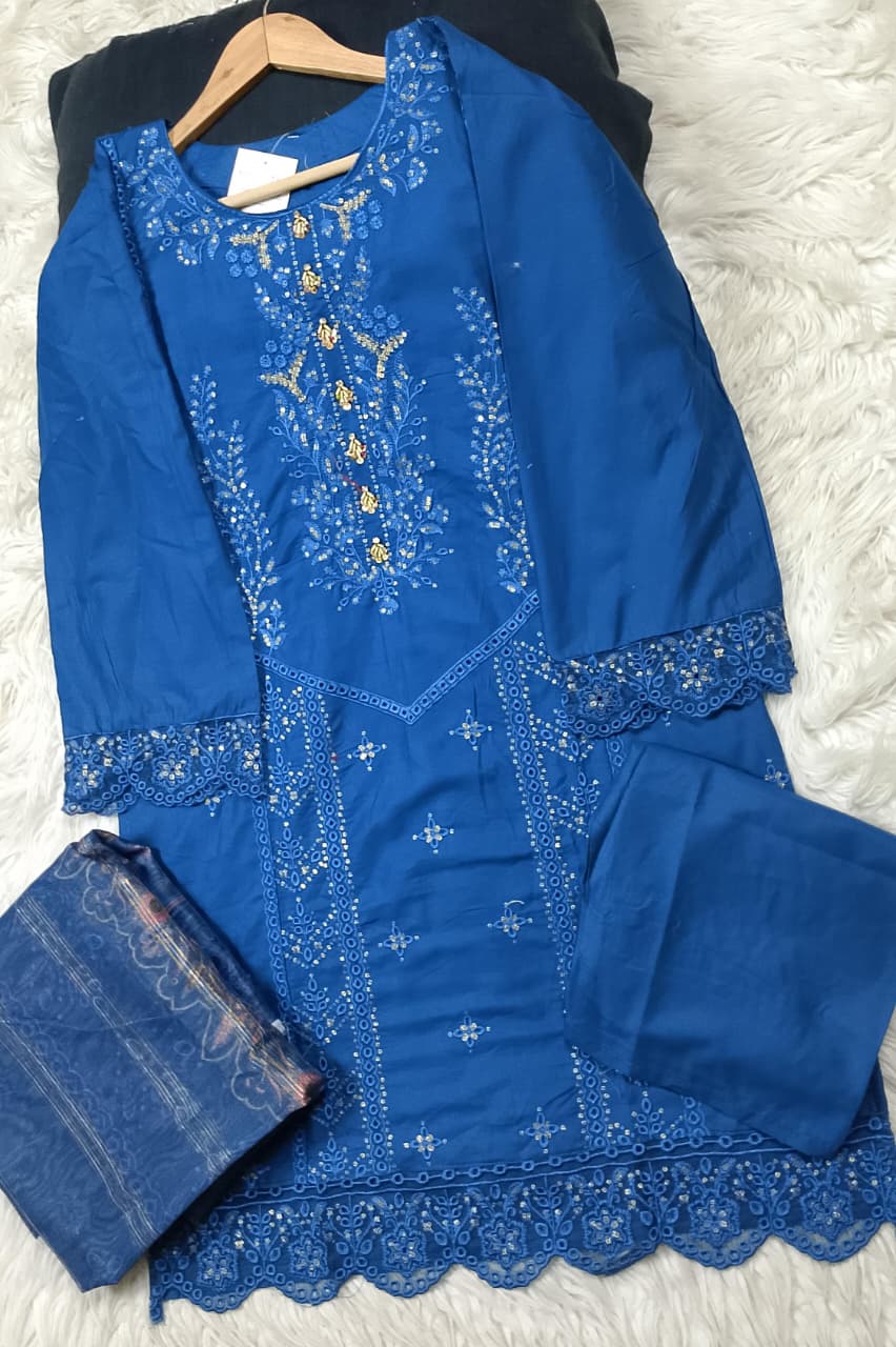 3 PIECE - EMBROIDERED LAWN SUIT