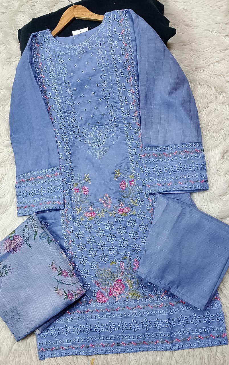 3 PIECE - EMBROIDERED LAWN SUIT