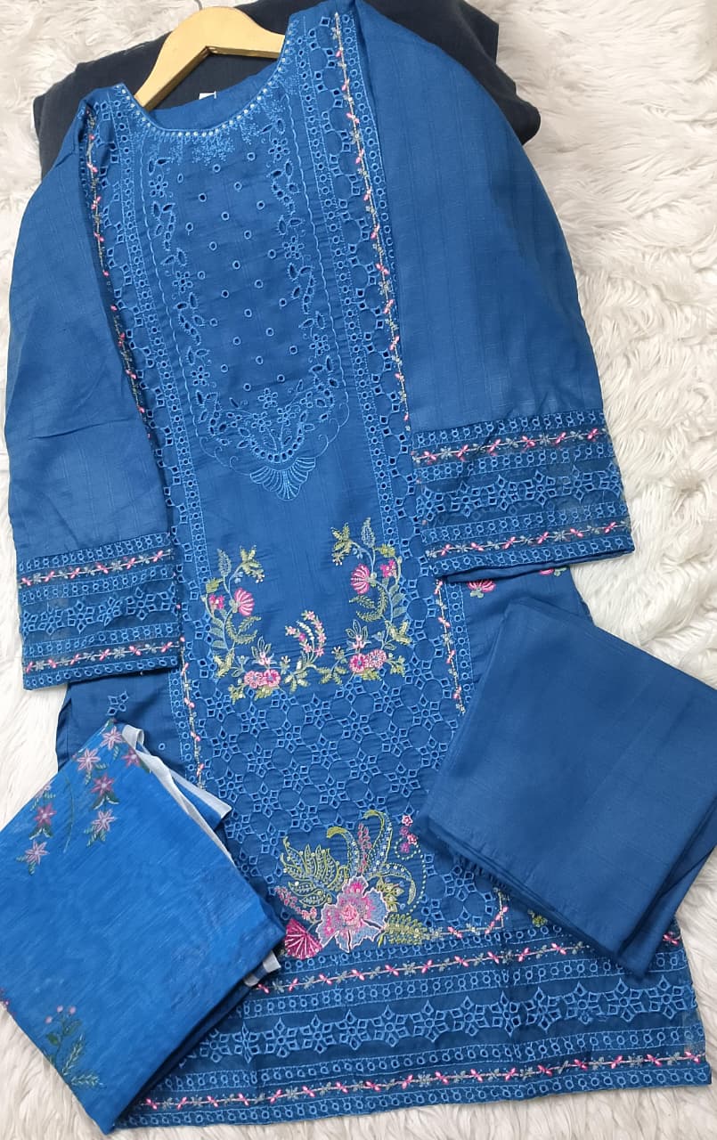 3 PIECE - EMBROIDERED LAWN SUIT