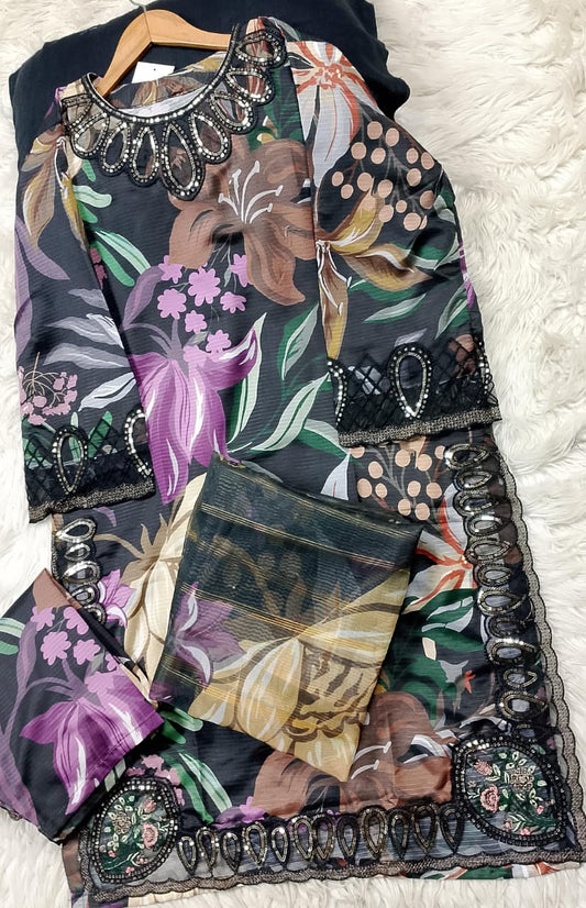 3 PIECE - EMBROIDERED LAWN SUIT