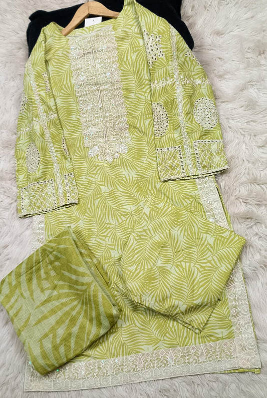 3 PIECE - EMBROIDERED LAWN SUIT