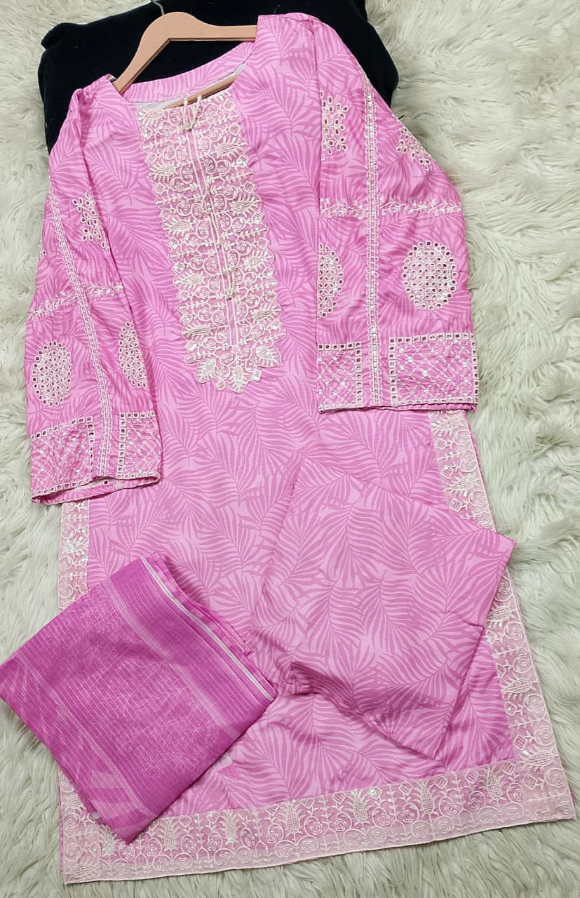 3 PIECE - EMBROIDERED LAWN SUIT