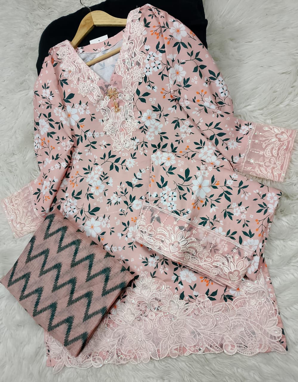 3 PIECE - EMBROIDERED LAWN SUIT