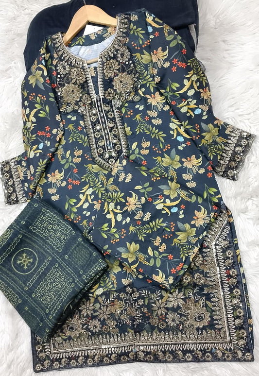 3 PIECE - EMBROIDERED LAWN SUIT