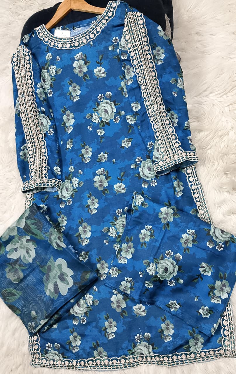 3 PIECE - EMBROIDERED LAWN SUIT
