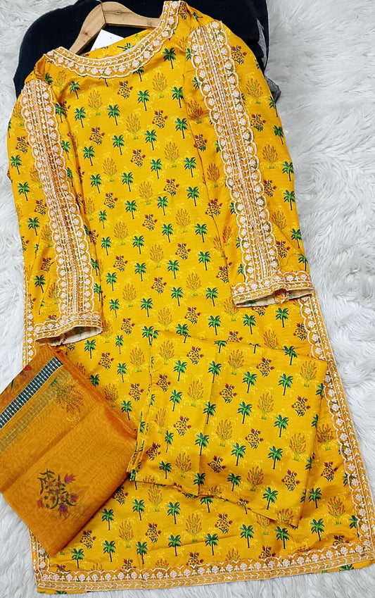 3 PIECE - EMBROIDERED LAWN SUIT