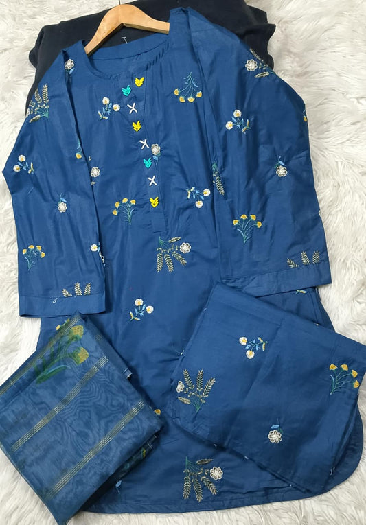 3 PIECE - EMBROIDERED LAWN SUIT