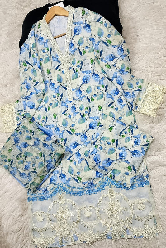 3 PIECE - EMBROIDERED LAWN SUIT