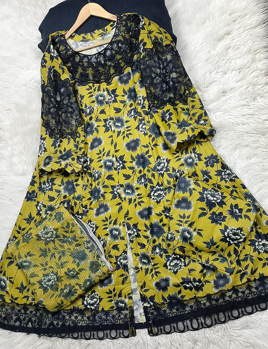 3 PIECE - EMBROIDERED LAWN SUIT