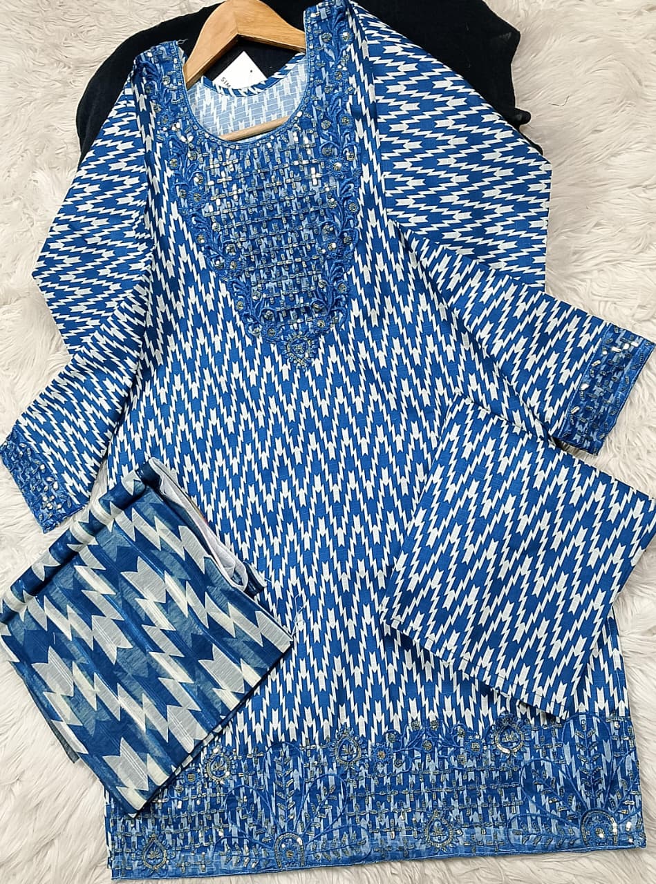 3 PIECE - EMBROIDERED LAWN SUIT