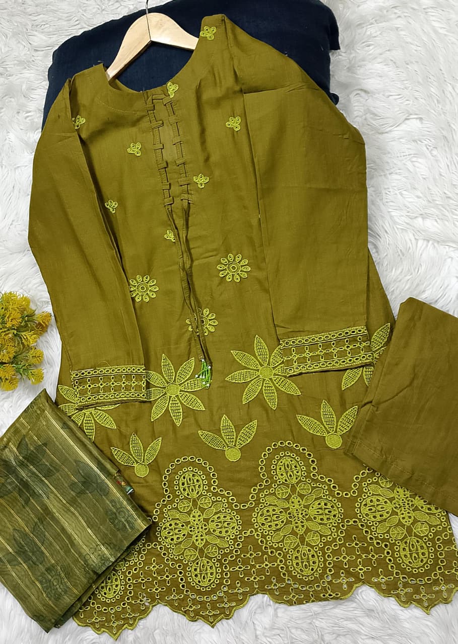 3 PIECE - EMBROIDERED LAWN SUIT