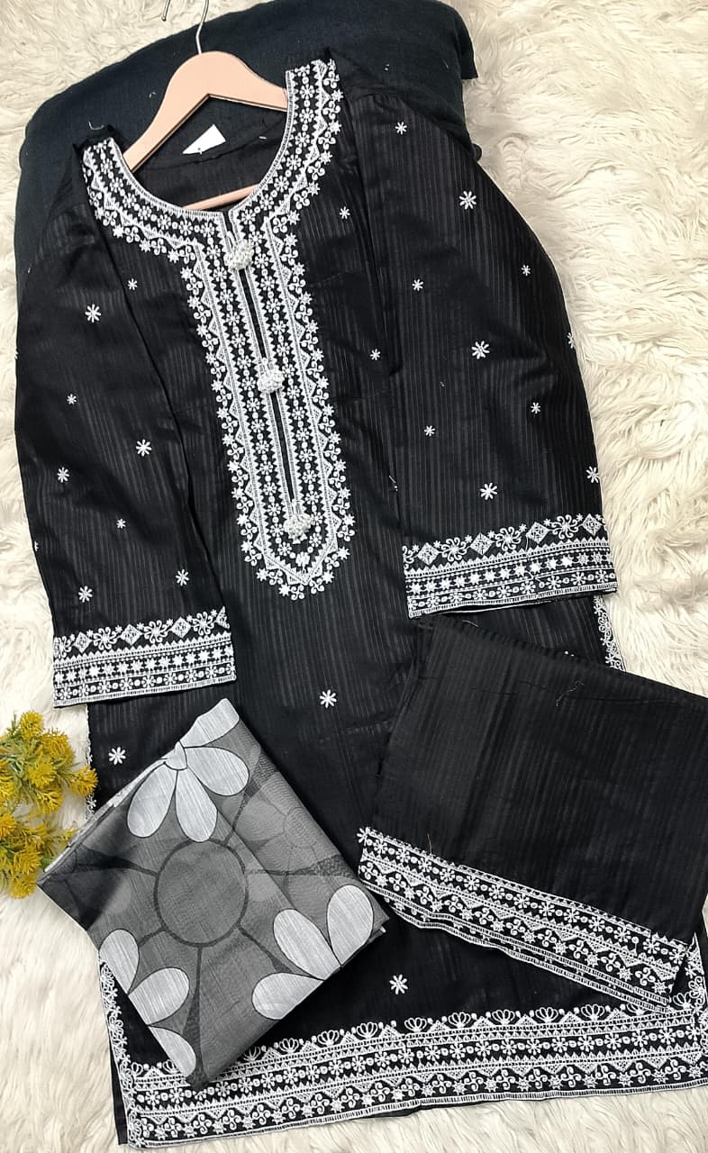 3 PIECE - EMBROIDERED LAWN SUIT