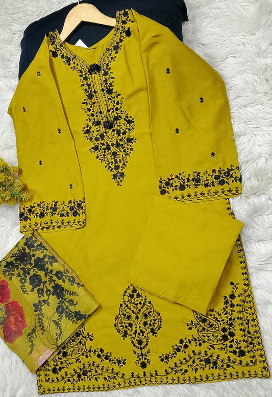 3 PIECE - EMBROIDERED LAWN SUIT