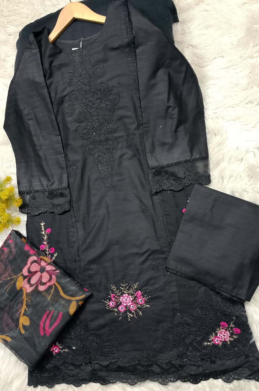 3 PIECE - EMBROIDERED LAWN SUIT