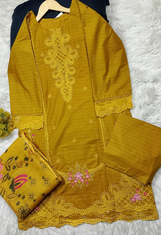 3 PIECE - EMBROIDERED LAWN SUIT