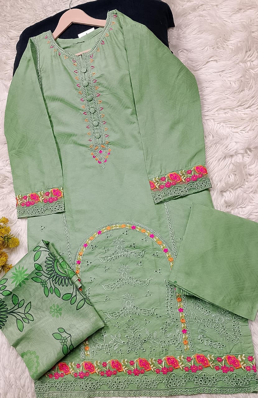 3 PIECE - EMBROIDERED LAWN SUIT
