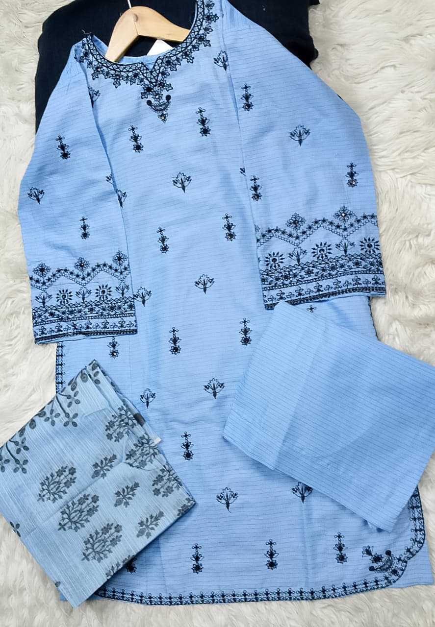 3 PIECE - EMBROIDERED LAWN SUIT