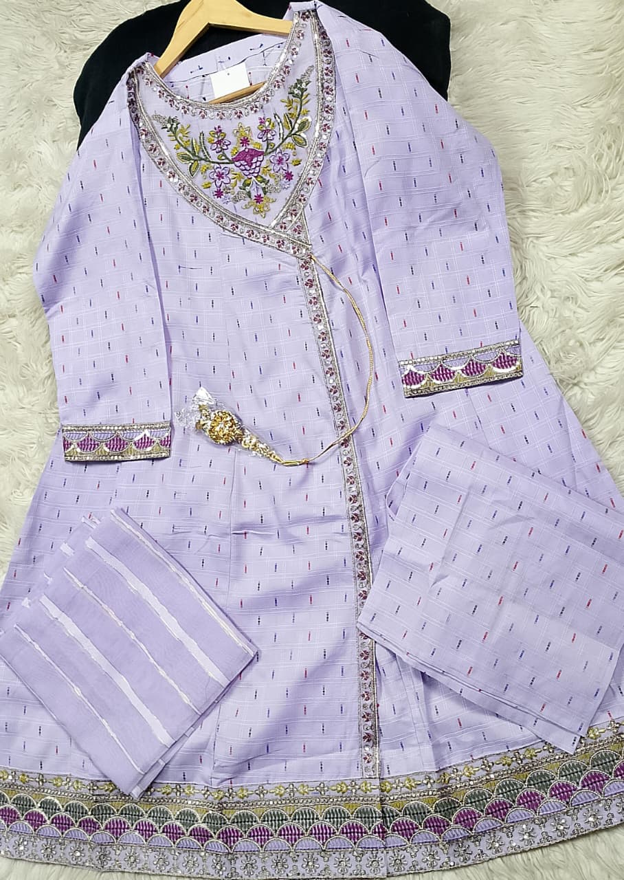 3 PIECE - EMBROIDERED LAWN SUIT